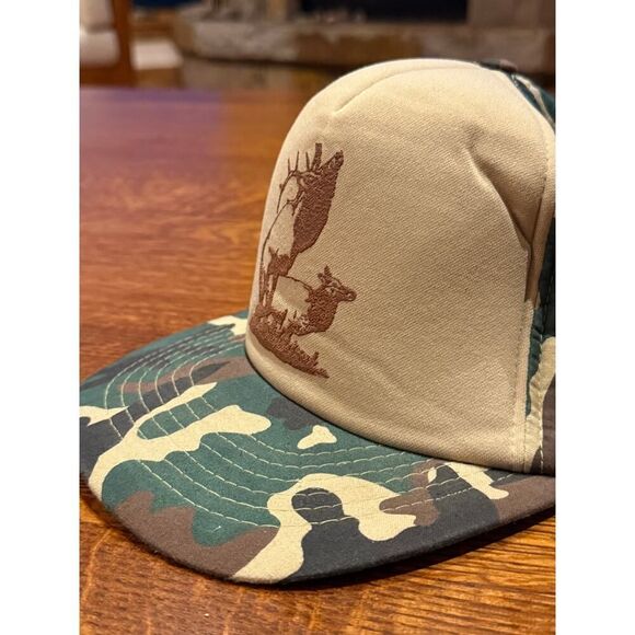Vintage Funny Joke Trucker Hat 80's Snap Back Cap Puffy Comedy Mesh Camoflage - Picture 8 of 11